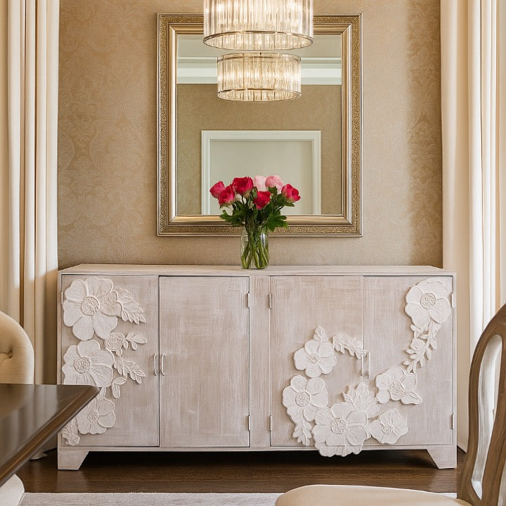 Fionna Hand Carved Side Board