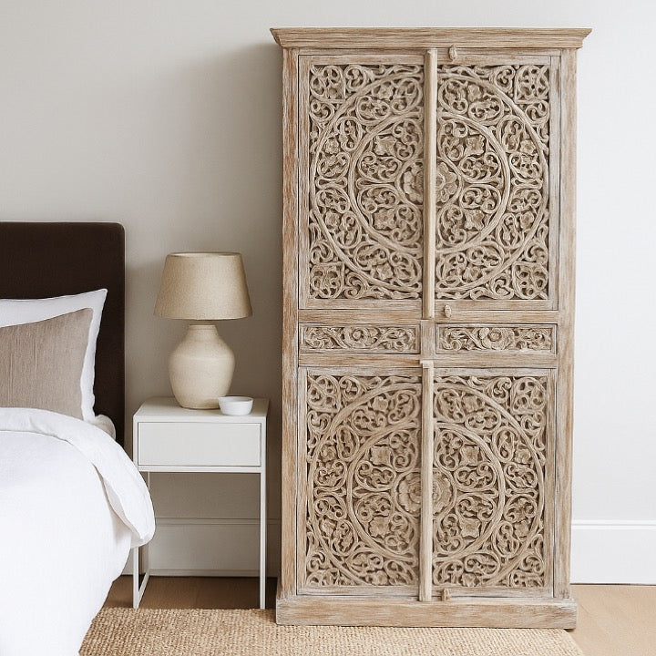 Colin Hand Carved Almirah