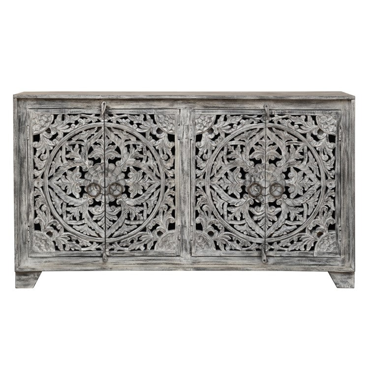 Heidi Hand Carved Wooden Sideboard