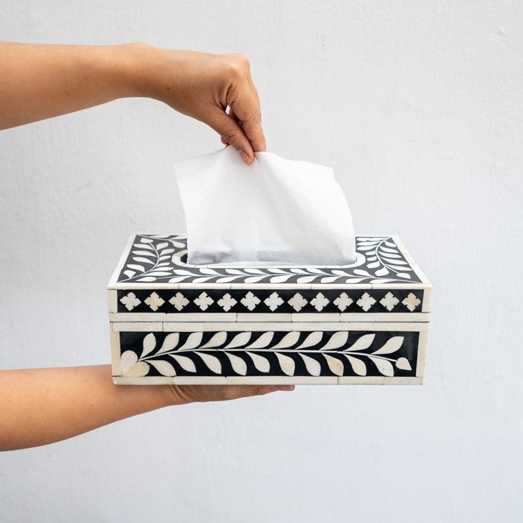 Amani Bone Inlay Tissue Box