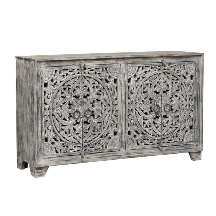 Heidi Hand Carved Wooden Sideboard