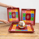 Switch Shiva Hand Painted Wooden Tray 1 image