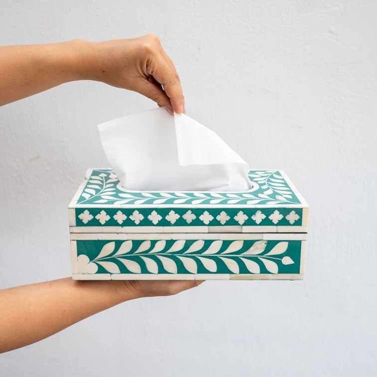 Amani Bone Inlay Tissue Box