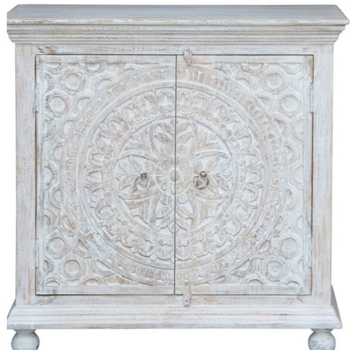 Innu Carved Wooden Cabinet
