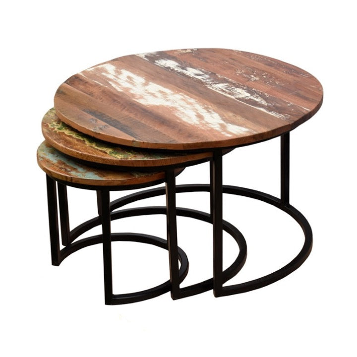 Lina Carved Nesting Coffee Table