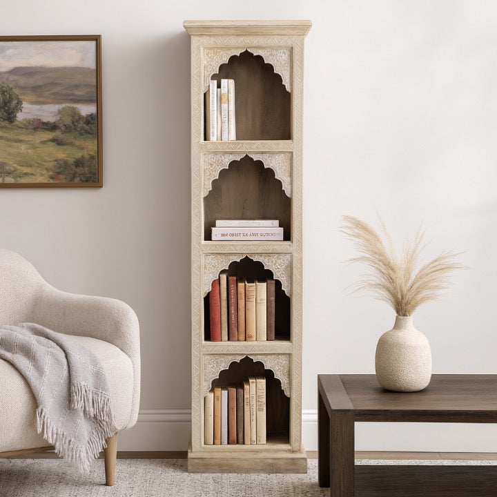Xavier Carved Solid Bookshelf