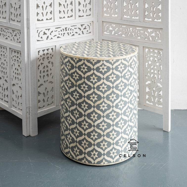 Anna Bone Inlay  Stool