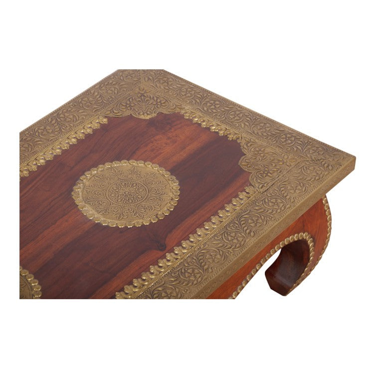 Birdie Carved Wooden Coffee Table