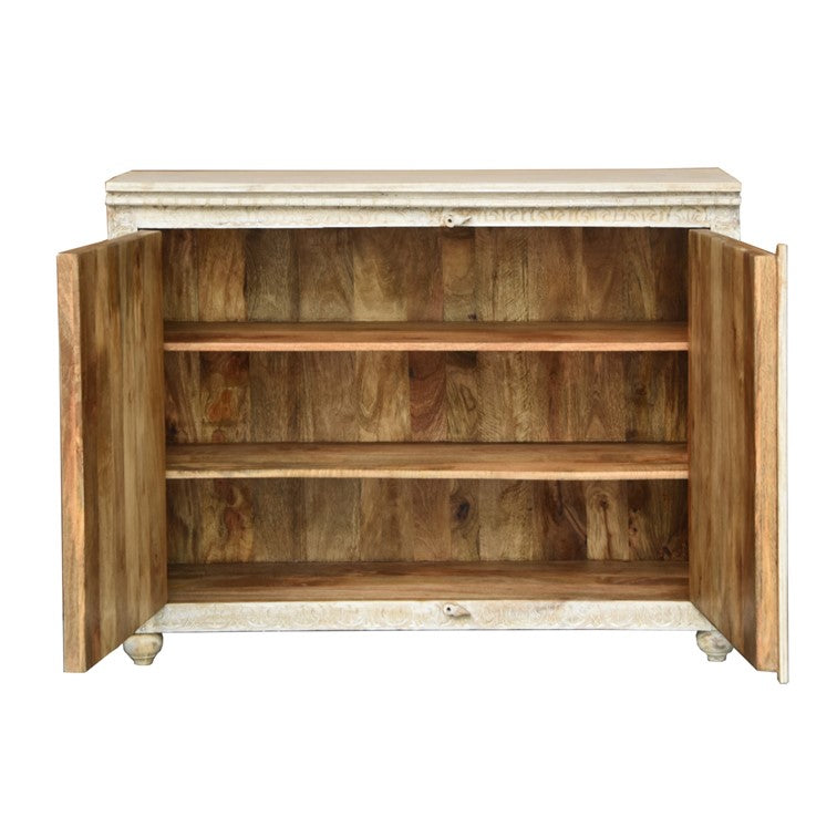 Daisy Carved Wooden Cabinet