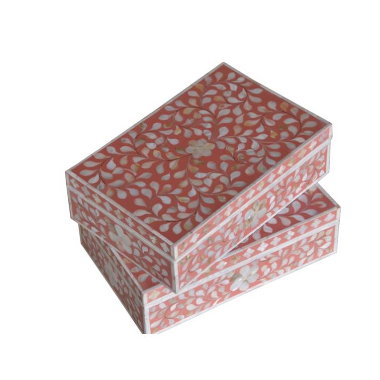 Amber Mother of Pearl Inlay Box