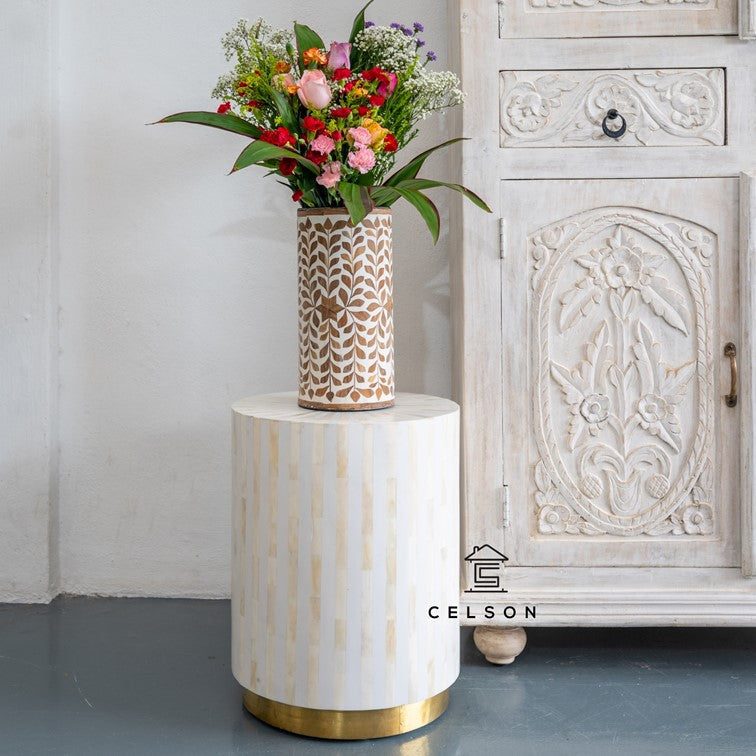 Javie Bone Inlay Stool