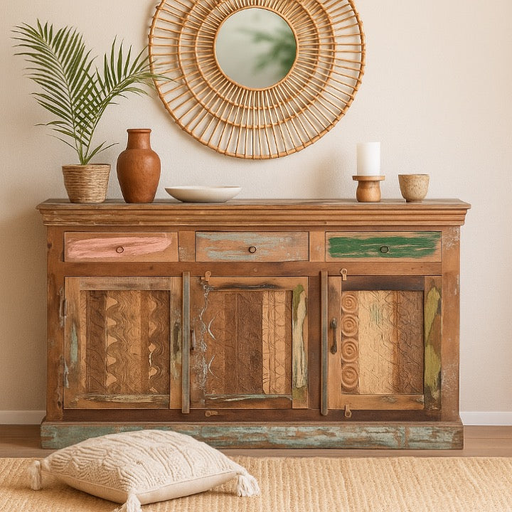 Lofuh Hand Carved Wooden Buffet