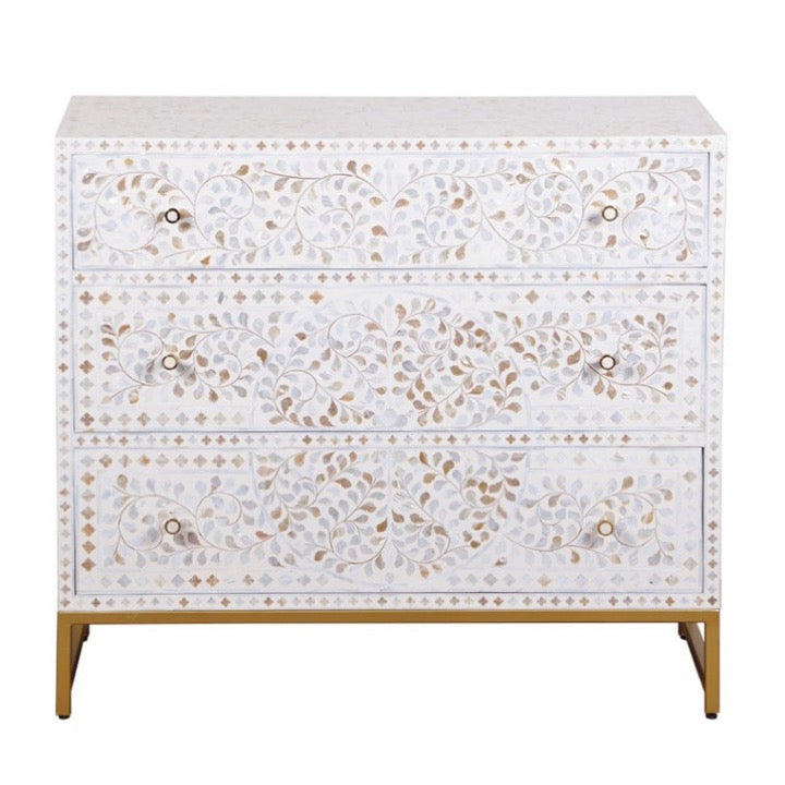 Simo Mother of pearl Inlay Chest of Drawer