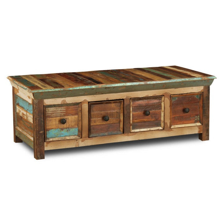 Connor Carved Wooden Coffee Table