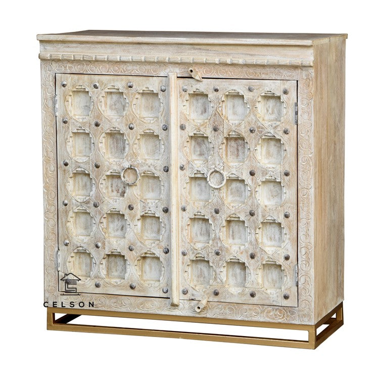 Emma Carved Wooden Cabinet_
