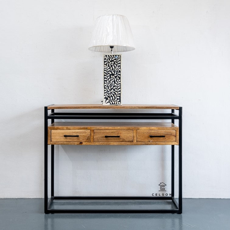 Shivi Carved Wooden Console Table
