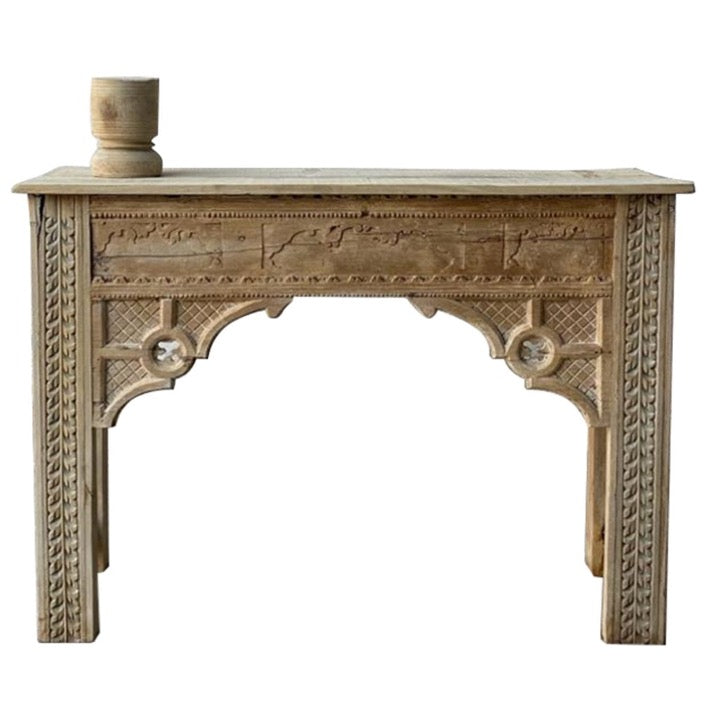 Mridul Hand Carved Wooden Console Table