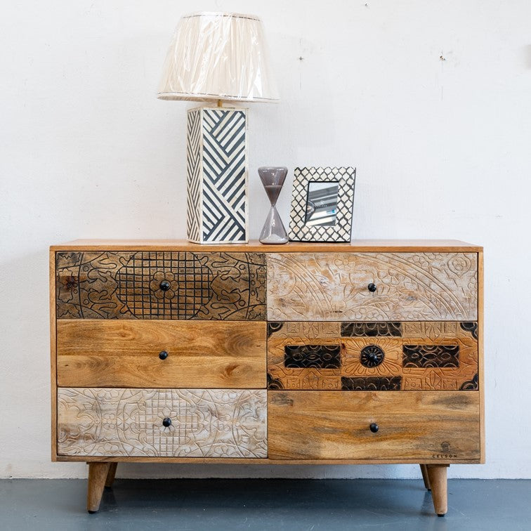Ben Carved Wooden Dresser