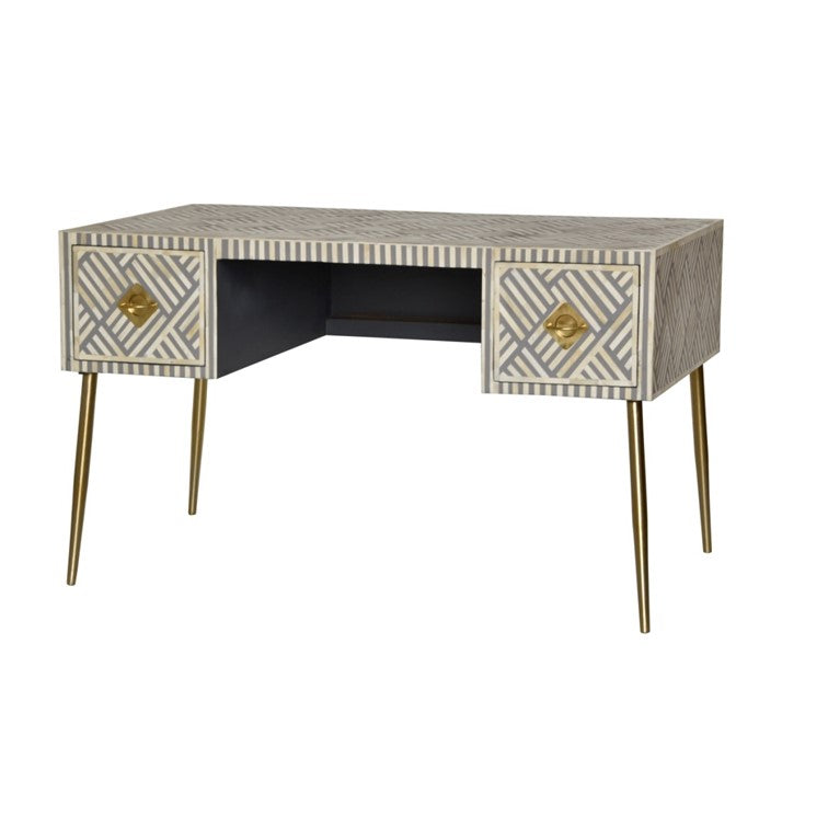 Elli Bone Inlay Study Table & Chair