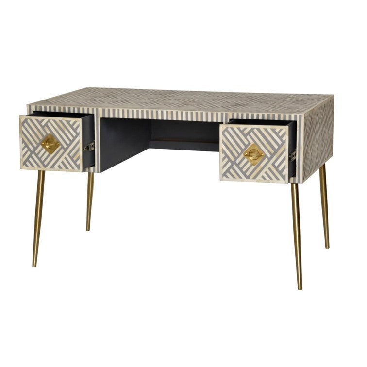 Elli Bone Inlay Study Table & Chair
