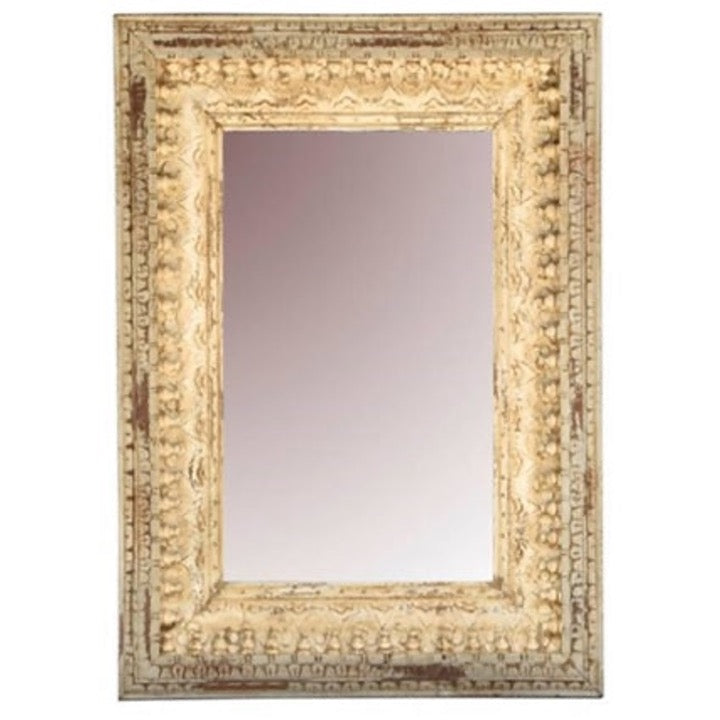 Lee Hand Carved Wooden Mirror