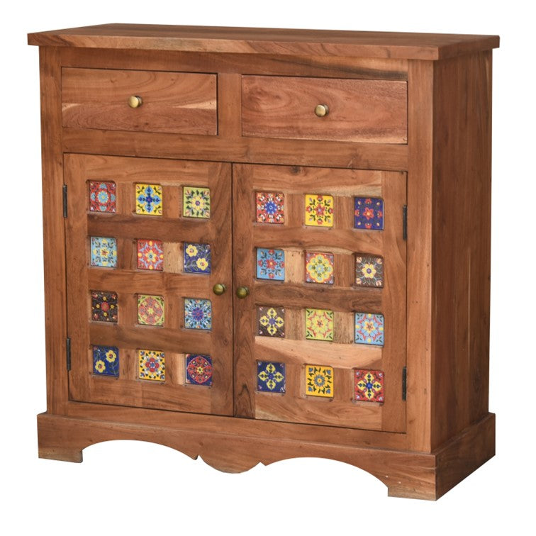 Rainie Carved Wooden Cabinet