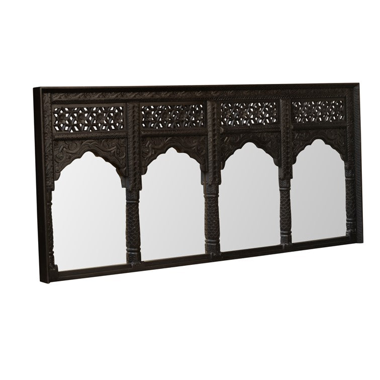 Laxmi Hand Carved Wodden Mirror