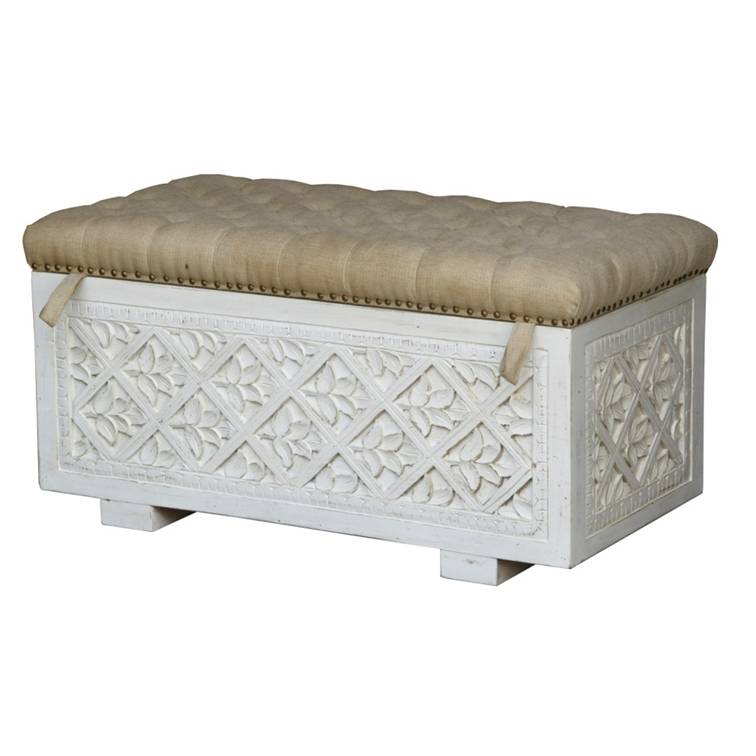 Rio Wooded Carved Storage Trunk