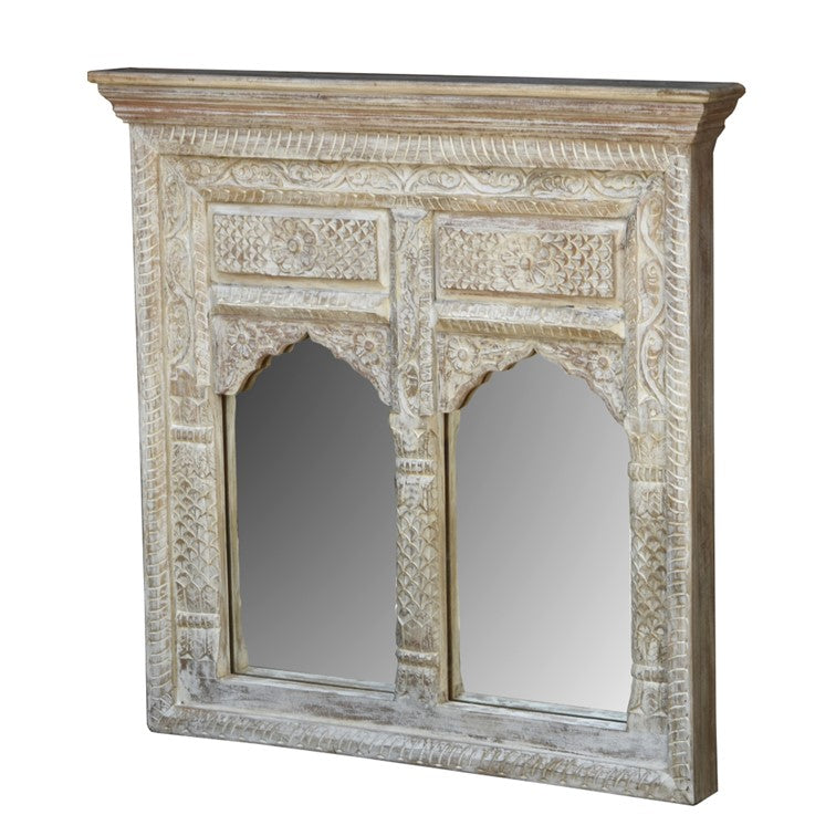 Shiva Hand Carved Mirror
