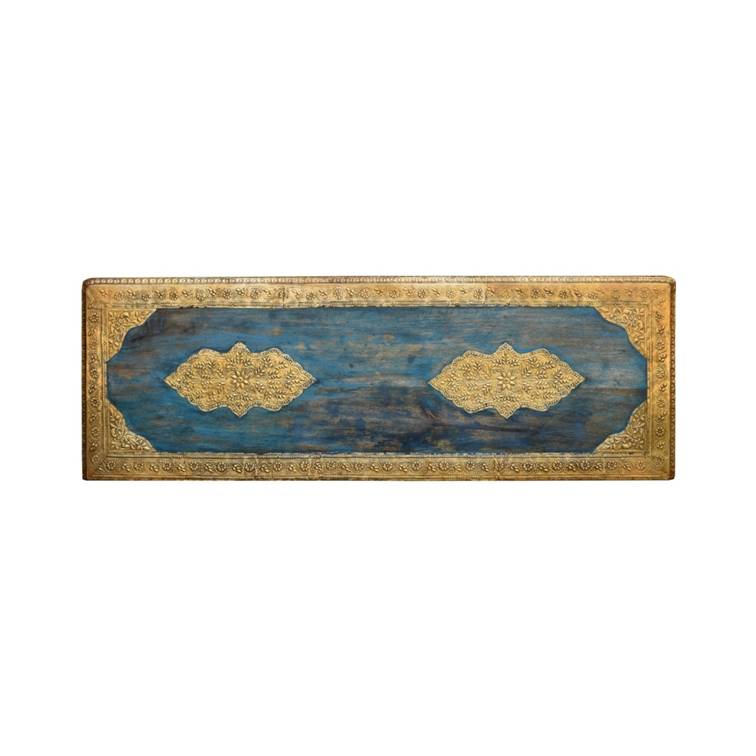 Cameron Wooden Brass Inlaid Console Table