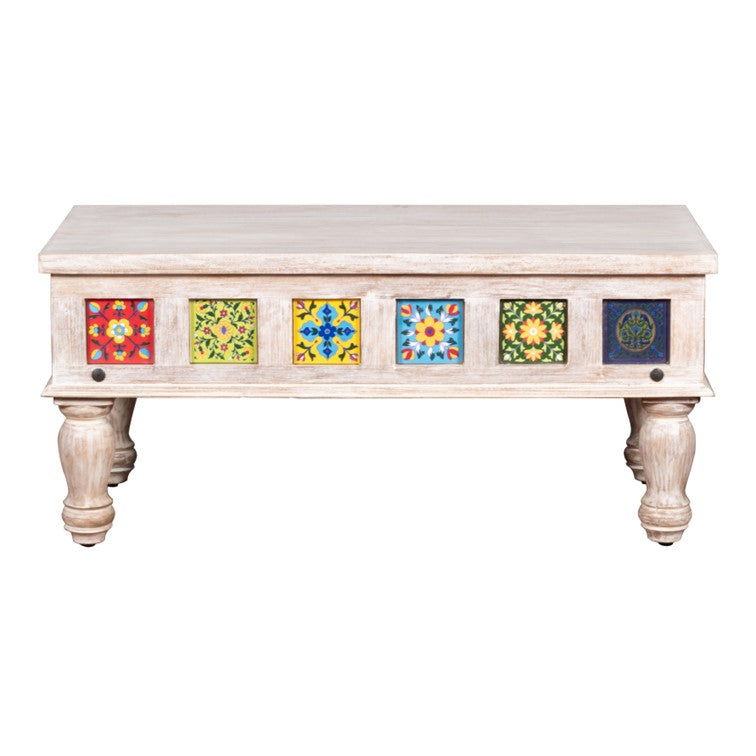 Willy Carved Tile Coffee Table