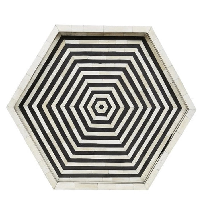 Shanaya Hexagonal Bone Inlay Tray