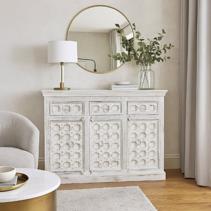 Dallas Carved Wooden Sideboard