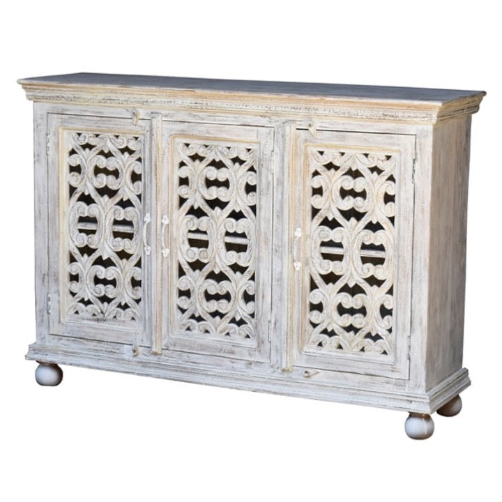 Kaley Hand Carved Wooden Side Board
