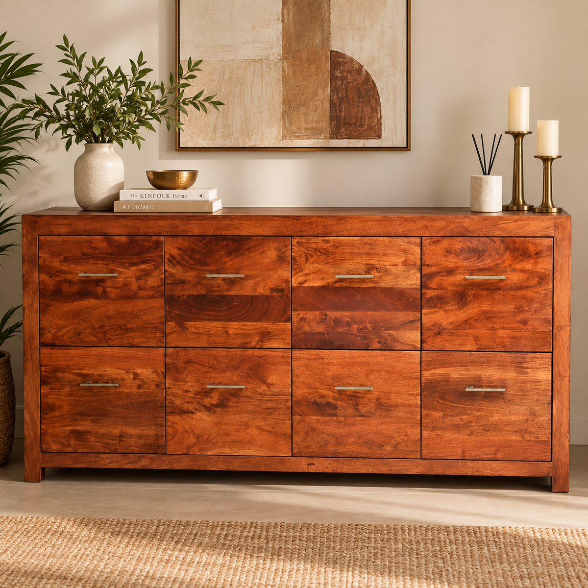 Adler Carved Wooden Dresser