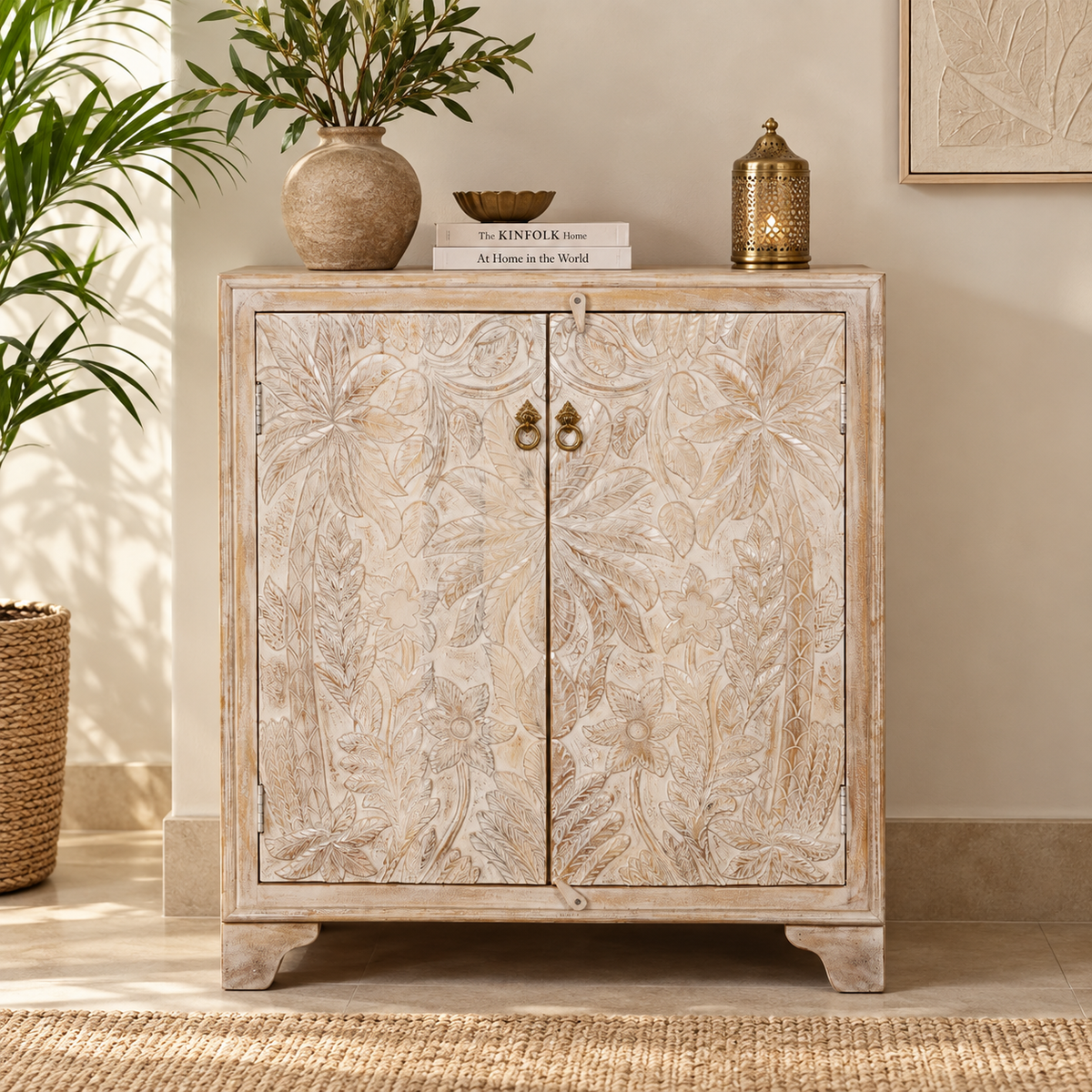 Larissa Wooden Carved Chest