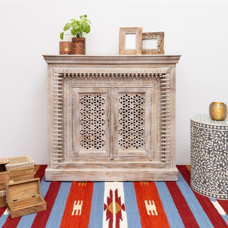 Marlon Carved Wooden Chest