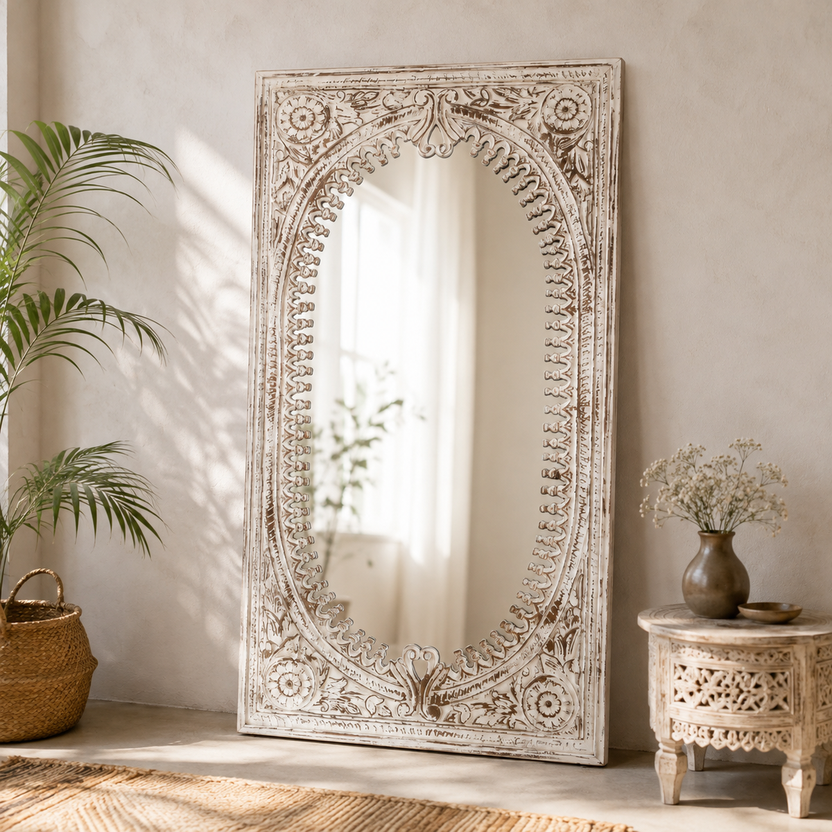 Utkarsh Hand Carved Mirror