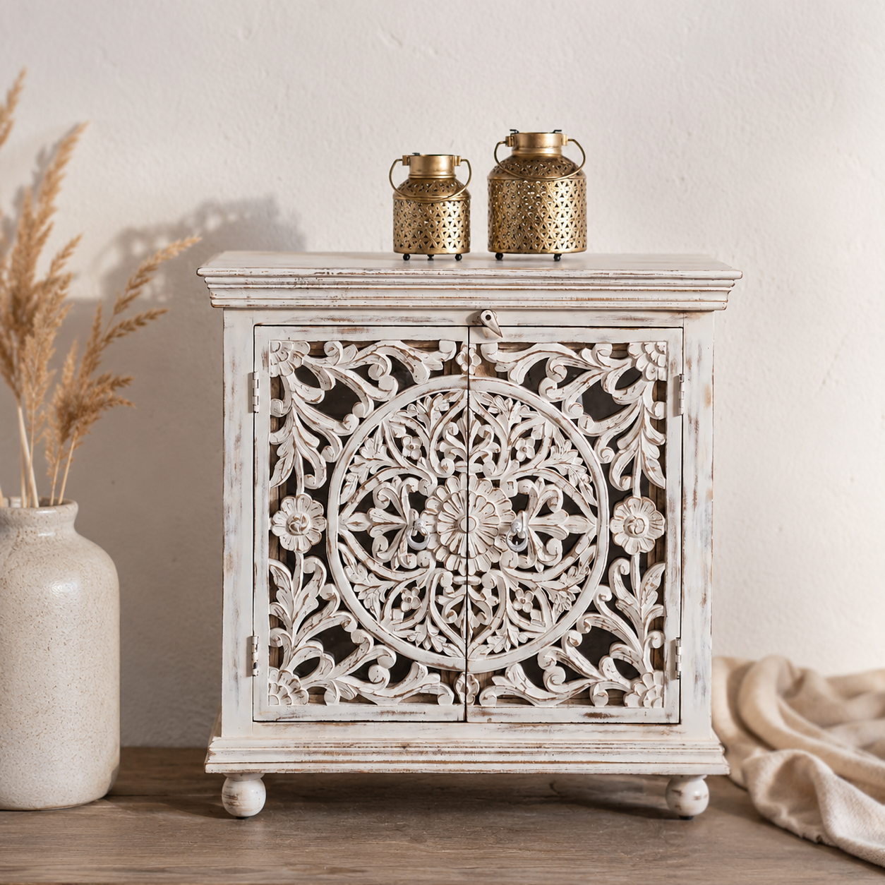 Mecca Carved Wooden Cabinet