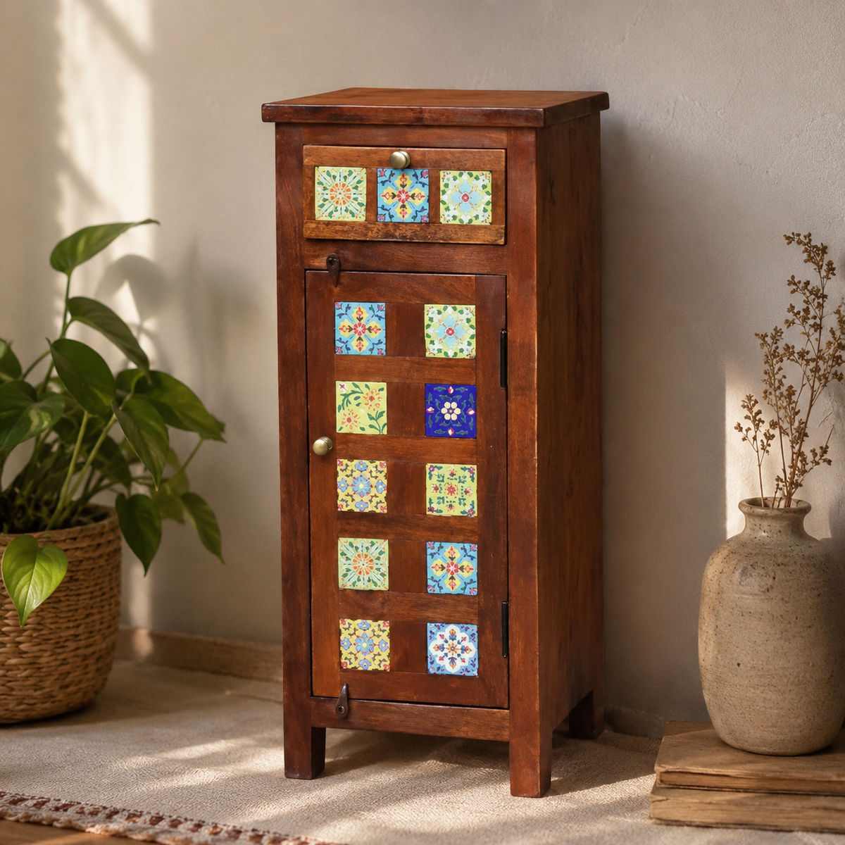 Shum Carved Tile Chest
