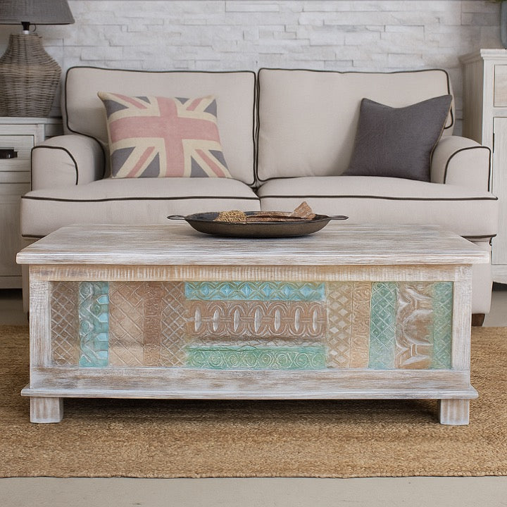Stella Carved Storage Trunk