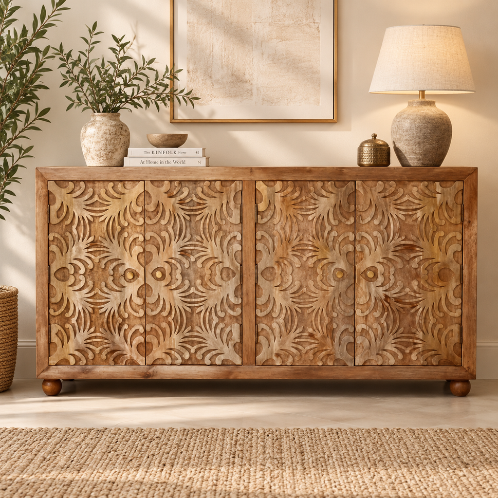 Ramon Hand Carved Wooden Buffet