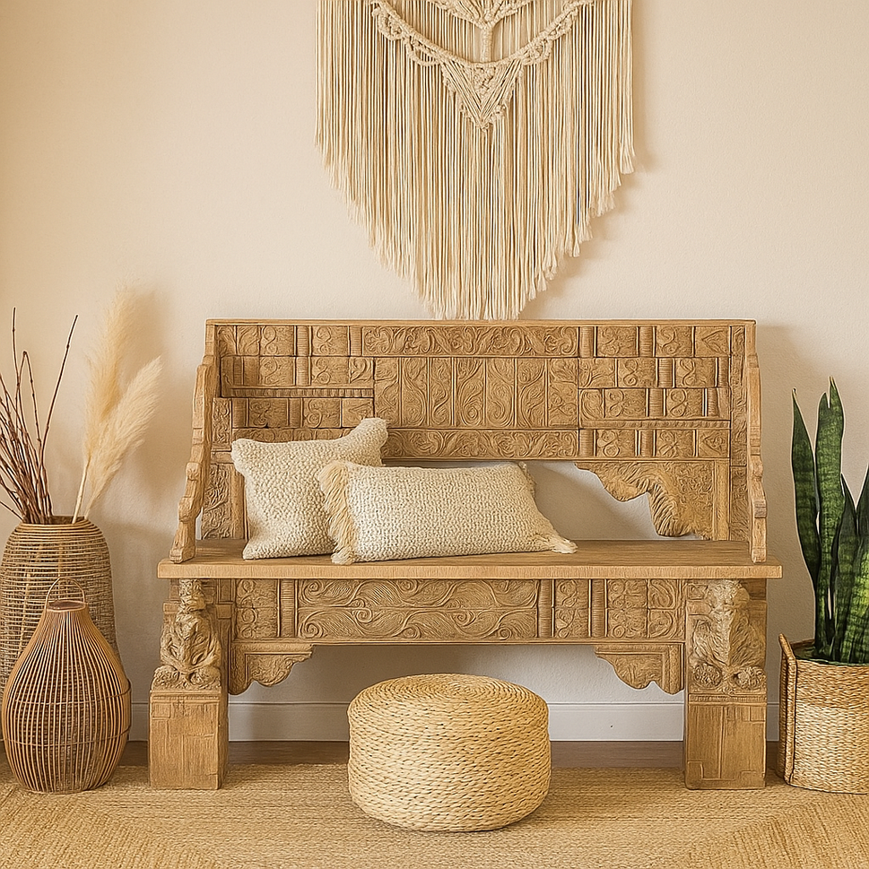 Ojas Wooden Hand Carved Sofa