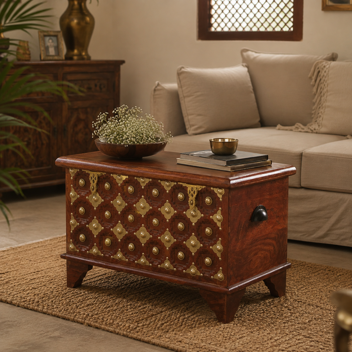 Garrett Carved Storage Trunk