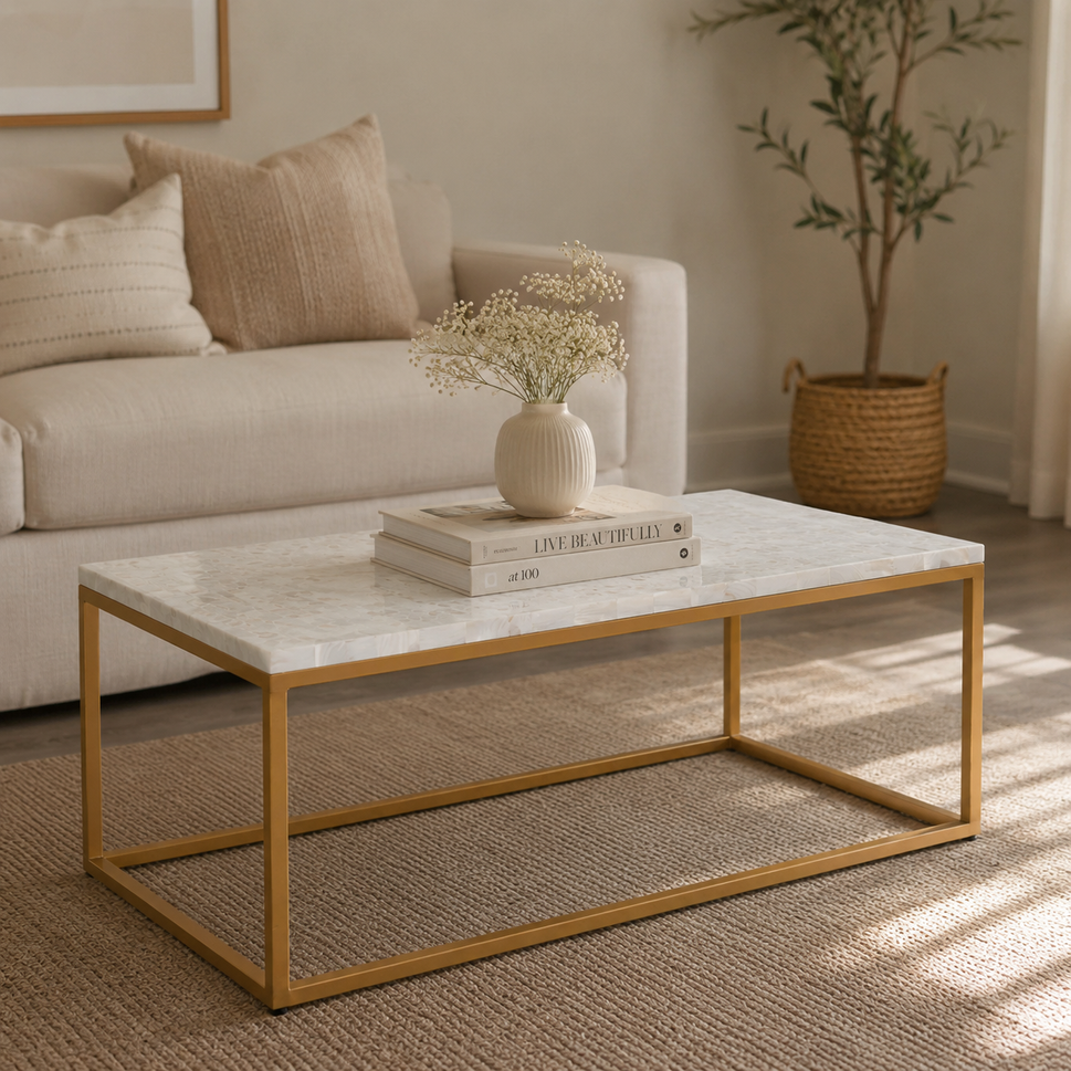 Karol Mother of Pearl Inlay Coffee Table