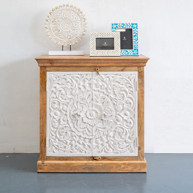 Dakota Carved Wooden Cabinet
