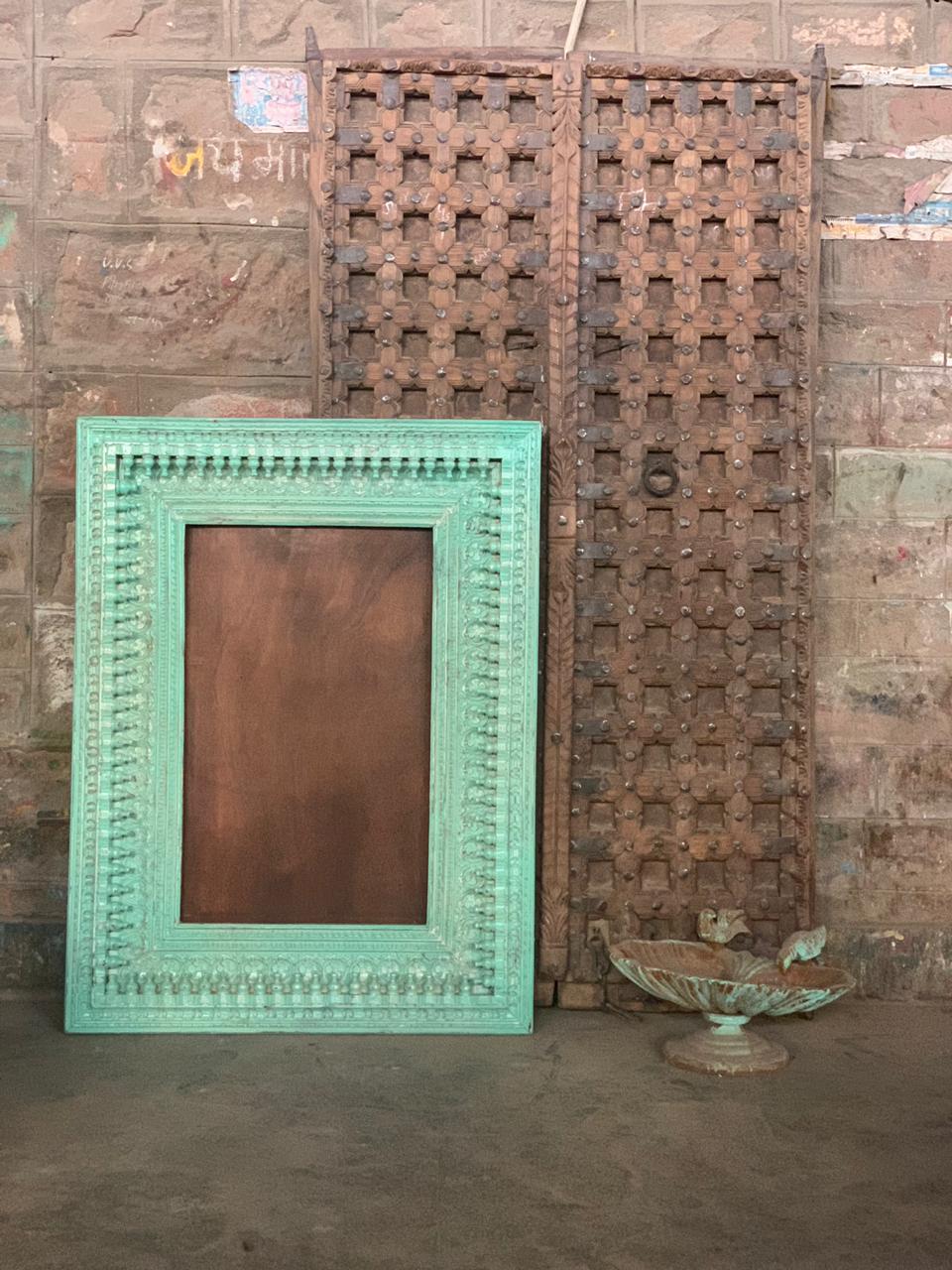 Manver Hand Carved Wooden Mirror