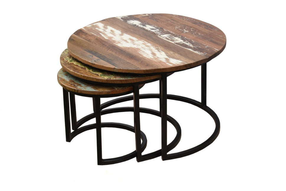 Lina Carved Nesting Coffee Table