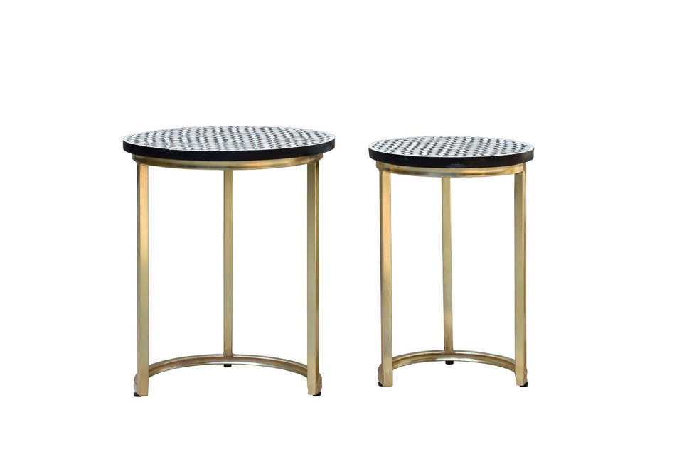 Batey Bone Inlay Nesting Side Table