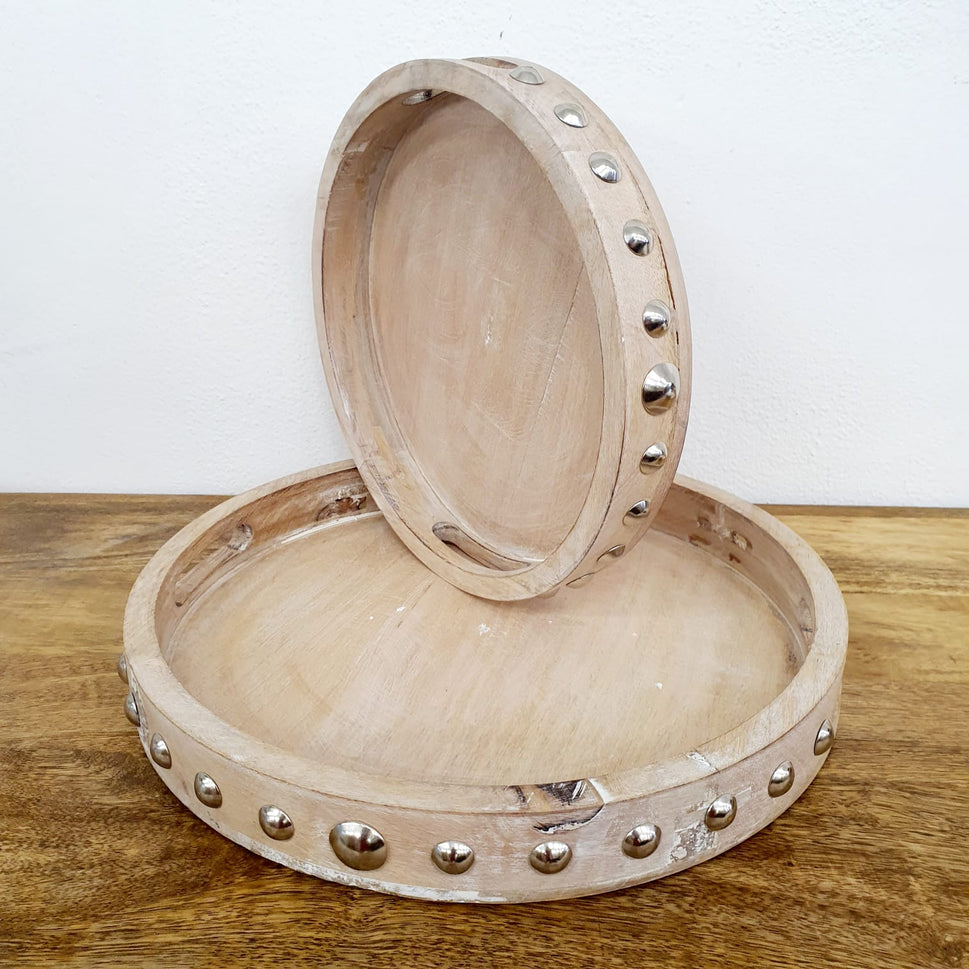 Liam Carved Wooden Tray